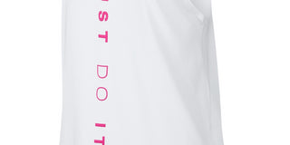 Camiseta regata Nike Miler Dri-Fit Just Do It Running feminina, branca, tamanho pequeno