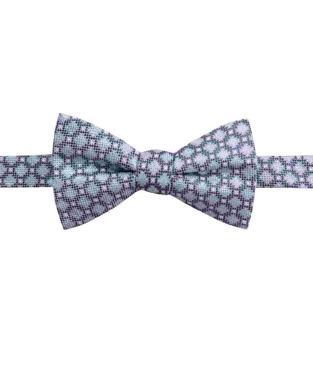 Gravata borboleta geométrica de seda Bona masculina Ryan Seacrest Distinction, azul, tamanho regular