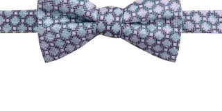 Gravata borboleta geométrica de seda Bona masculina Ryan Seacrest Distinction, azul, tamanho regular