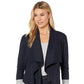 Ralph Lauren Yalanda Suéter Listrado Frente Aberta Feminino Azul Marinho Tamanho Médio