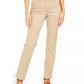 Calça jeans feminina estilo &amp; co com controle de barriga e perna reta, bege, tamanho 4 T/G