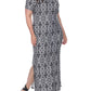 Vestido longo feminino White Mark Plus Jasmine - Preto, tamanho 1XL