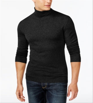 Suéter masculino Alfani de gola alta, preto, tamanho médio
