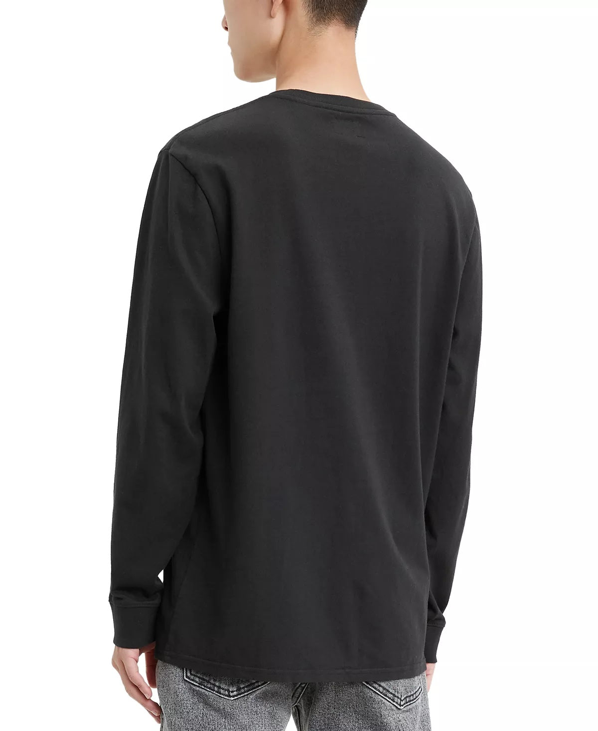 Camiseta Levi's Masculina Coleção Limitada Chenille Boxtab Manga Longa Preta Tamanho Grande