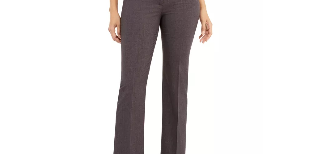 Calça reta feminina Anne Klein cinza tamanho 6