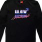 Camiseta masculina H4X com estampa gráfica dos anos 80, preta, tamanho extragrande