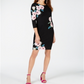 Vestido tubinho floral feminino INC International Concepts, preto, tamanho 2XL