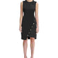 Vestido assimétrico com blocos de cores Tommy Hilfiger feminino, preto, tamanho 12