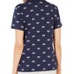 Camisa polo feminina Karen Scott com estampa de bicicleta, azul, tamanho extragrande