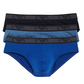 Emporio Armani Masculino Monogram Pacote com 3 Cuecas Azul Tamanho Grande