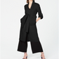 INC International Concepts Casaco longo drapeado com cinto feminino, preto, tamanho extragrande