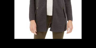 Charter Club Suéter Feminino Petite Milano Algodão Completer Cinza Tamanho Petite Pequeno