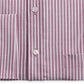 Camisa social masculina Tasso Elba, cor vinho, listrada, com gola clássica, sem passar, vermelha, tamanho 17-32/33