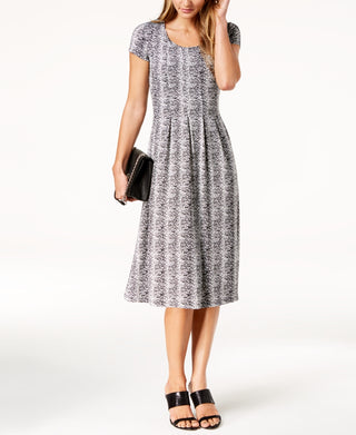 Vestido estampado feminino NY Collection, preto, tamanho pequeno, grande