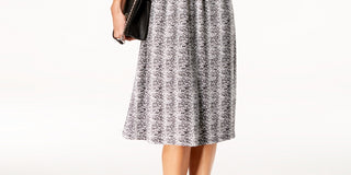 Vestido estampado feminino NY Collection, preto, tamanho pequeno, grande