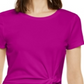 Blusa feminina Ponte Knit Twist da INC International Concepts, roxa, tamanho M