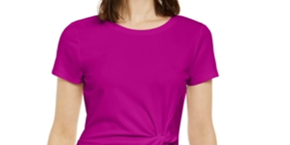 Blusa feminina Ponte Knit Twist da INC International Concepts, roxa, tamanho M