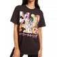 Camiseta gráfica Tokyo da Warner Brothers Junior, preta, tamanho médio