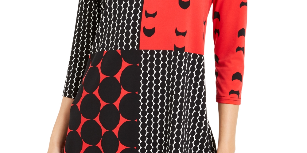 Túnica Alfani Feminina Estampada Alta Baixa Vermelha Tamanho X-S