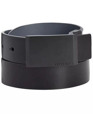 Cinto social reversível de couro masculino Perry Ellis, preto, tamanho 38
