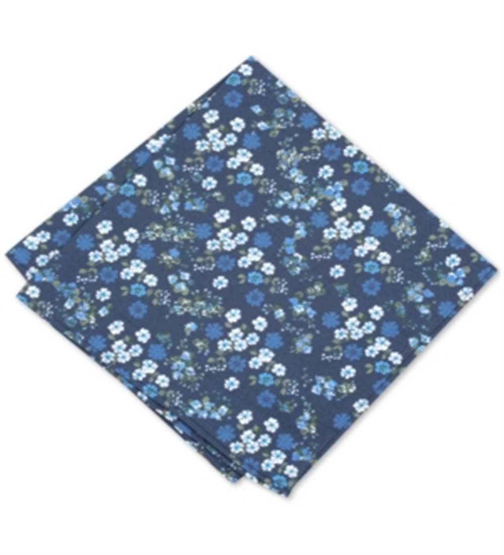 Lenço de bolso floral Garside masculino Bar III azul tamanho regular