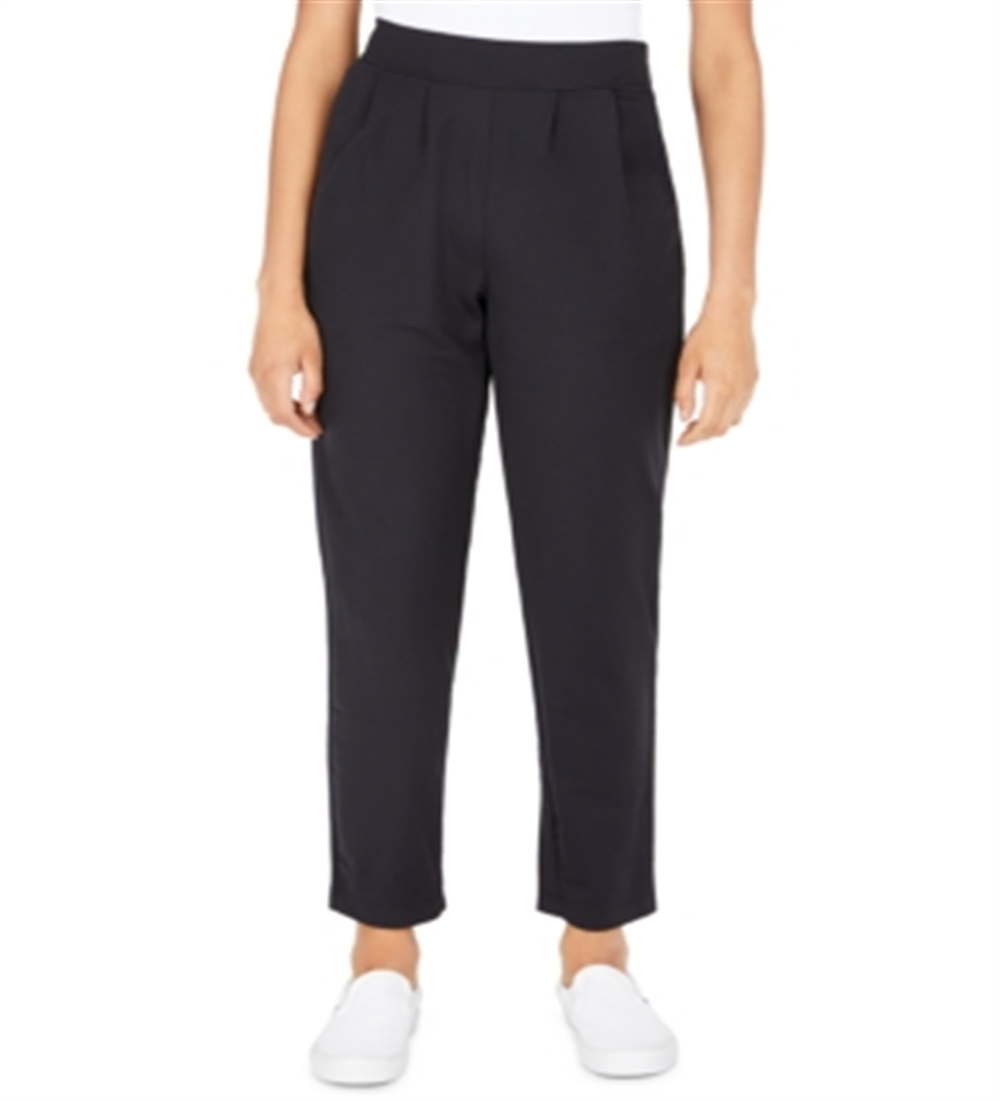 Calça plissada Indigo Rein Junior, preta, tamanho GG