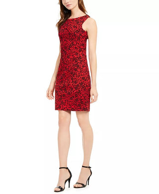 Vestido tubinho estampado Calvin Klein feminino vermelho tamanho 6 petite