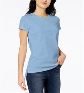 Camiseta Maison Jules High-Low Azul Tamanho M