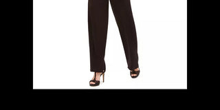 Macacão feminino Vince Camuto com decote em V e perna reta, preto, tamanho 14