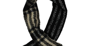 Free People Women's Gemini Blanket Xadrez Cachecol de Inverno Preto Tamanho Regular