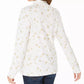 Karen Scott Blusa Feminina Snowy Glory Gola Falsa Branca Tamanho Médio