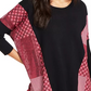 Poncho feminino Alfani com acabamento contrastante, preto, tamanho XX-G