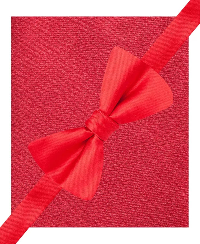 Vestido de cetim masculino Alfani com gravata borboleta vermelha, tamanho regular