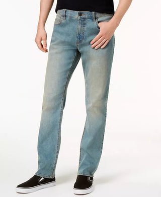 Calça jeans masculina American Rag Barkley Denim cintura média perna reta azul tamanho 34x30