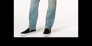 Calça jeans masculina American Rag Barkley Denim cintura média perna reta azul tamanho 34x30