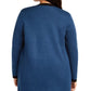 Cardigan feminino Anne Klein Plus Double Face Azul Tamanho 0X