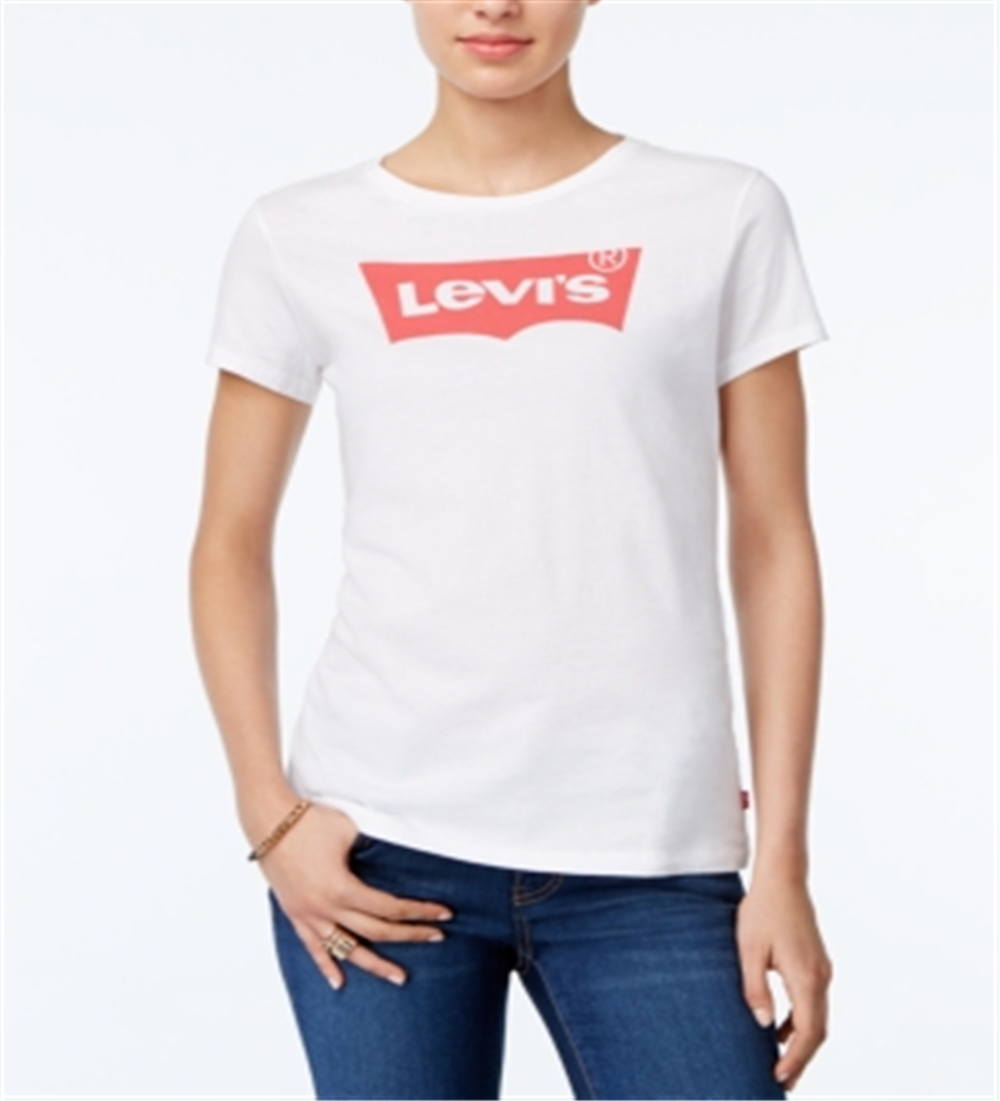 Camiseta Levi's Slim Crew Neck Feminina Branca Tamanho Grande