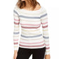 Suéter listrado feminino INC International Concepts, branco, tamanho XX-G