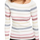 Suéter listrado feminino INC International Concepts, branco, tamanho XX-G