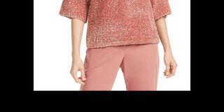 Suéter Alfani Feminino Tinsel Manga Quadrada Rosa Tamanho Pequeno G