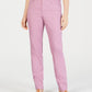 Jeans feminino estilo &amp; co com controle de barriga, perna reta, rosa, tamanho 6