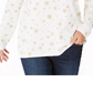 Karen Scott Blusa Feminina Snowy Glory Gola Falsa Branca Tamanho XS