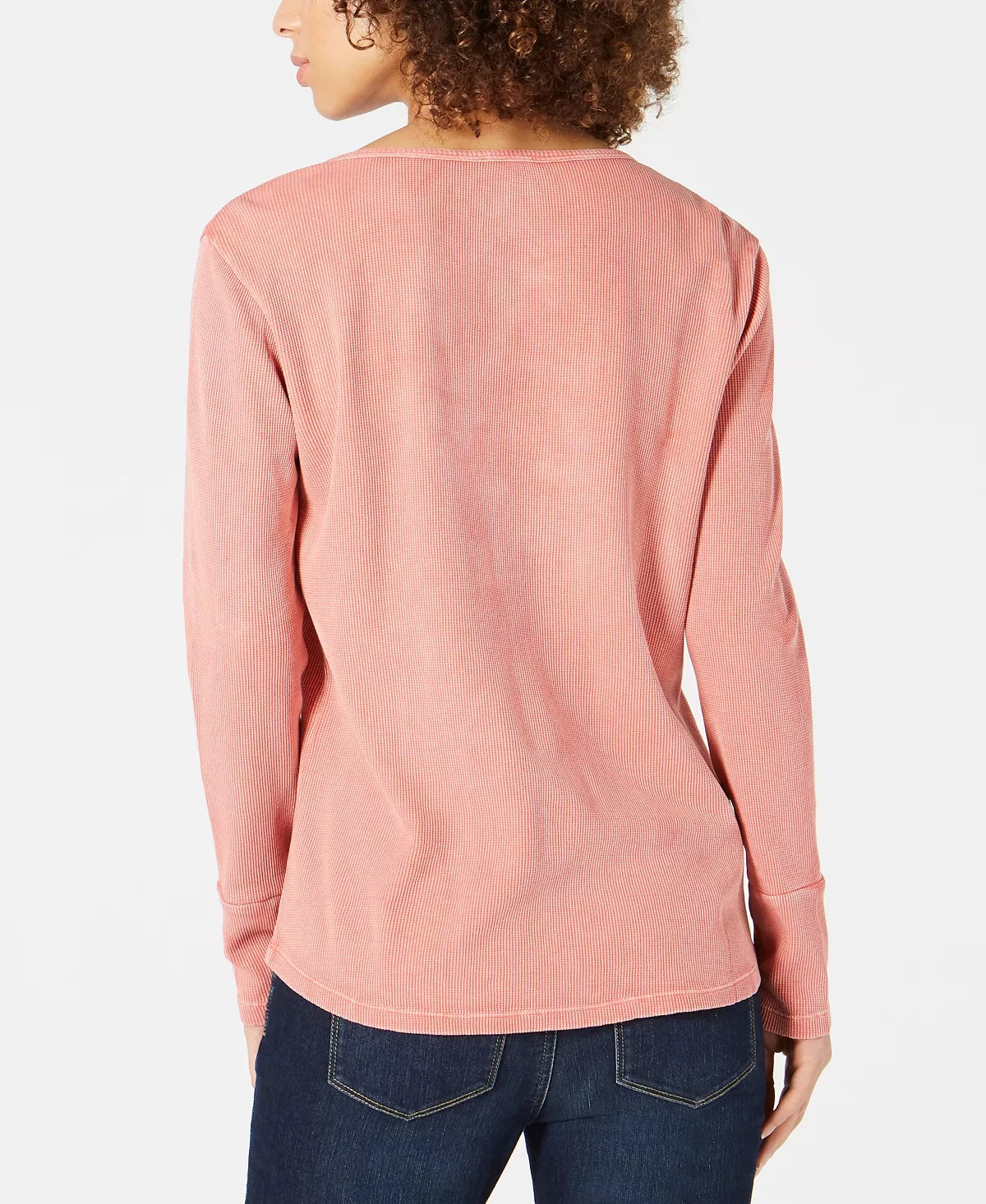 Camiseta térmica feminina de algodão estilo &amp; co, tamanho coral, PP