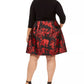 Vestido de festa feminino Jessica Howard com zíper floral, manga 3/4, decote joia, acima do joelho, ajuste flare, preto, tamanho 14W