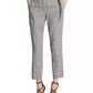 Calça xadrez DKNY Essex com cinto e tornozelo, cinza, tamanho 10, pequena
