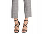 Calça xadrez DKNY Essex com cinto e tornozelo, cinza, tamanho 10, pequena
