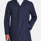Tallia Masculino Slim Fit Sólido Dobrável Trench Coat Azul Tamanho Grande