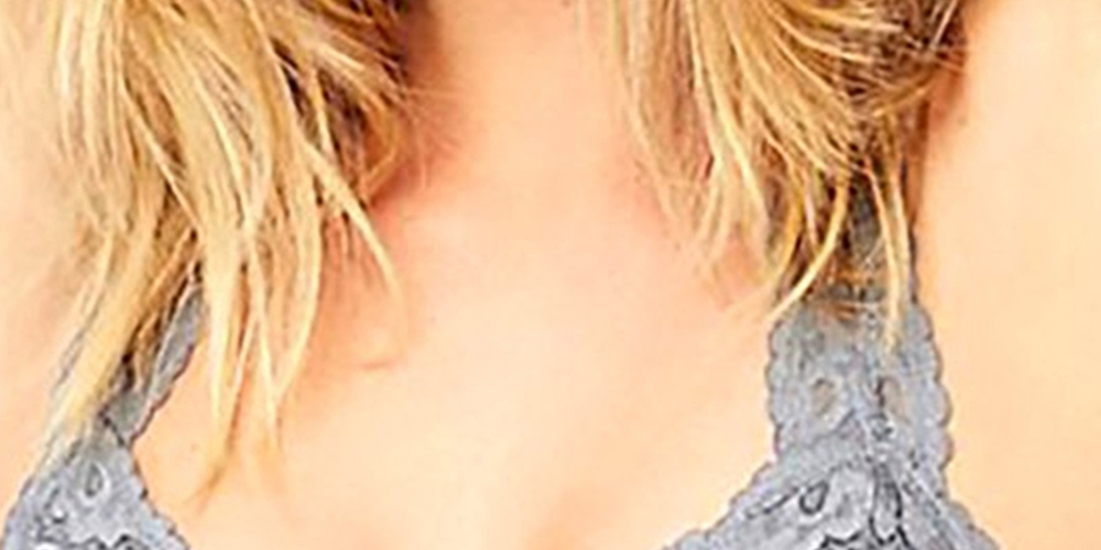 Bralette Halter Feminino Free People Cinza Tamanho Médio