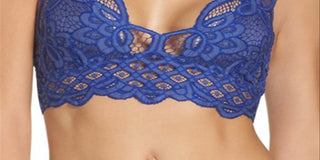 Sutiã Bralette Adella Lace Feminino Free People Azul Tamanho Grande