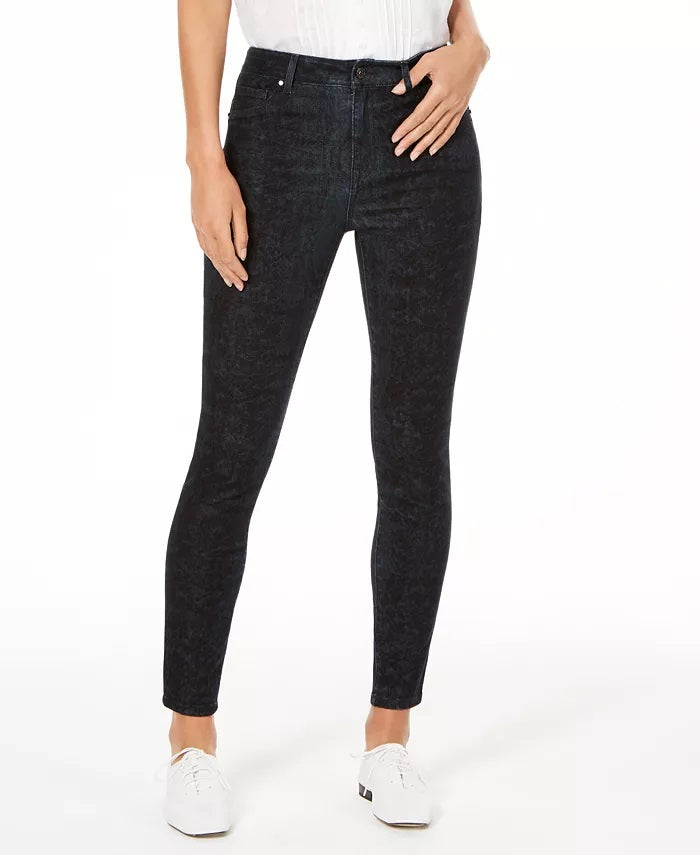 Calça Legging Rewash Juniors Nikki Animal-Print Azul Tamanho 0